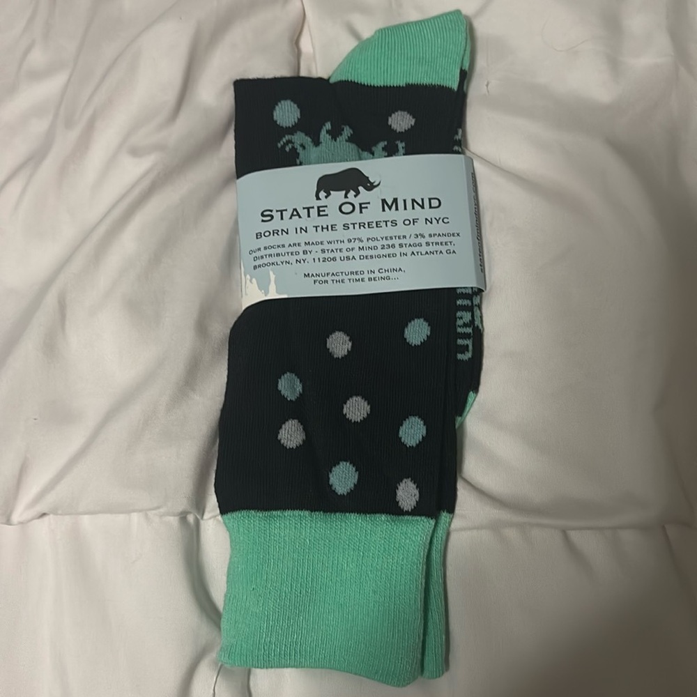 🆕 NWT State of Mind Unisex Crew Socks
